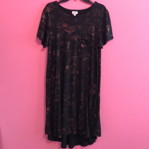 LuLaRoe Dresses & Skirts - LuLaRoe high-low floral short sleeve midi dress M
